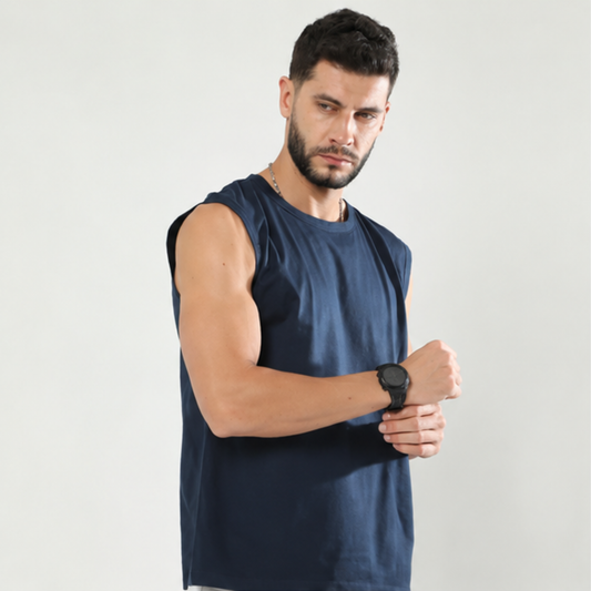 Evo Vogue Midnight Navy Sleeveless T-Shirt