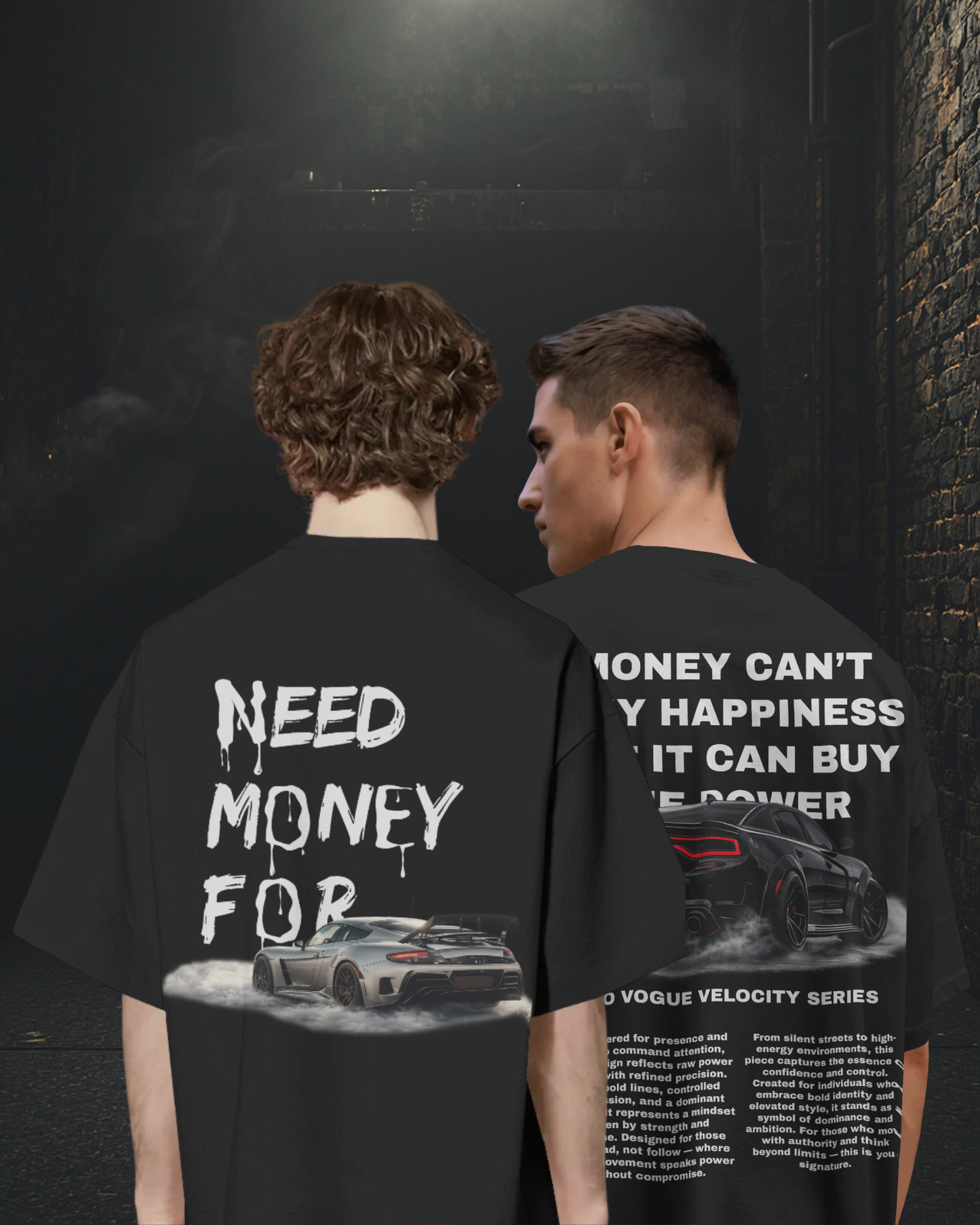 Evo Vogue Velocity × Need Money Combo Pack – 2 Premium Oversized Tees