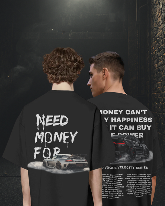 Evo Vogue Velocity × Need Money Combo Pack – 2 Premium Oversized Tees