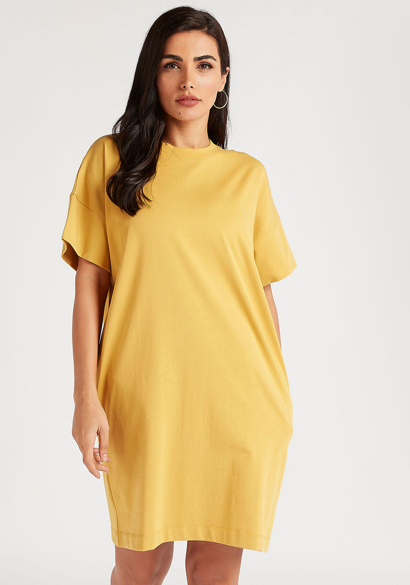 Women's Long Top T-Shirt Dress with Pockets