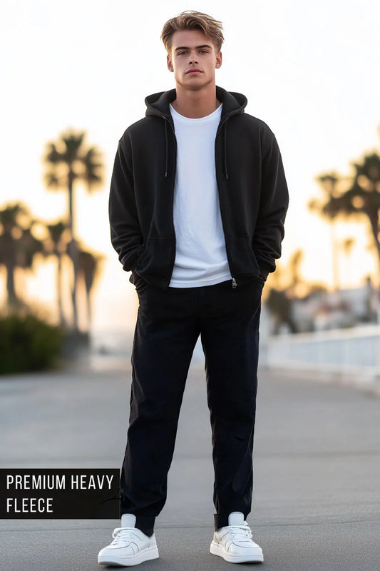 Evo Vogue Heavyweight Zip Hoodie - Noir Elite