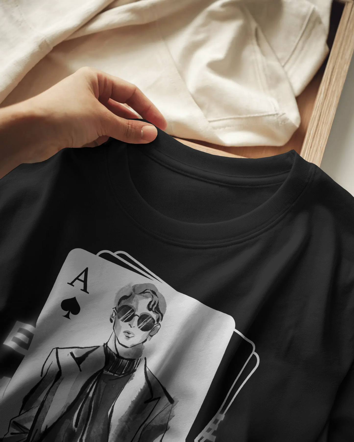 Evo Vogue “Ace of Spades” Double-Sided Printed Oversized Tee – Luxe Edition | 100% Pure Imported Premium Cotton