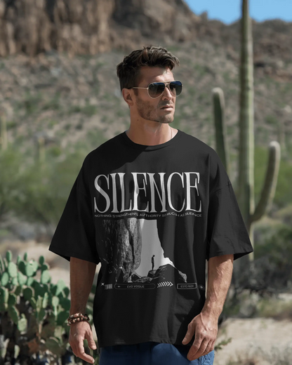 Silence – Oversized Minimalist T-Shirt