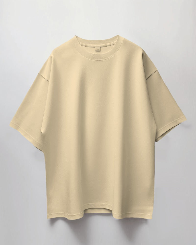 Evo Vogue Premium Oversized T-Shirt | Beige | Minimalist Streetwear