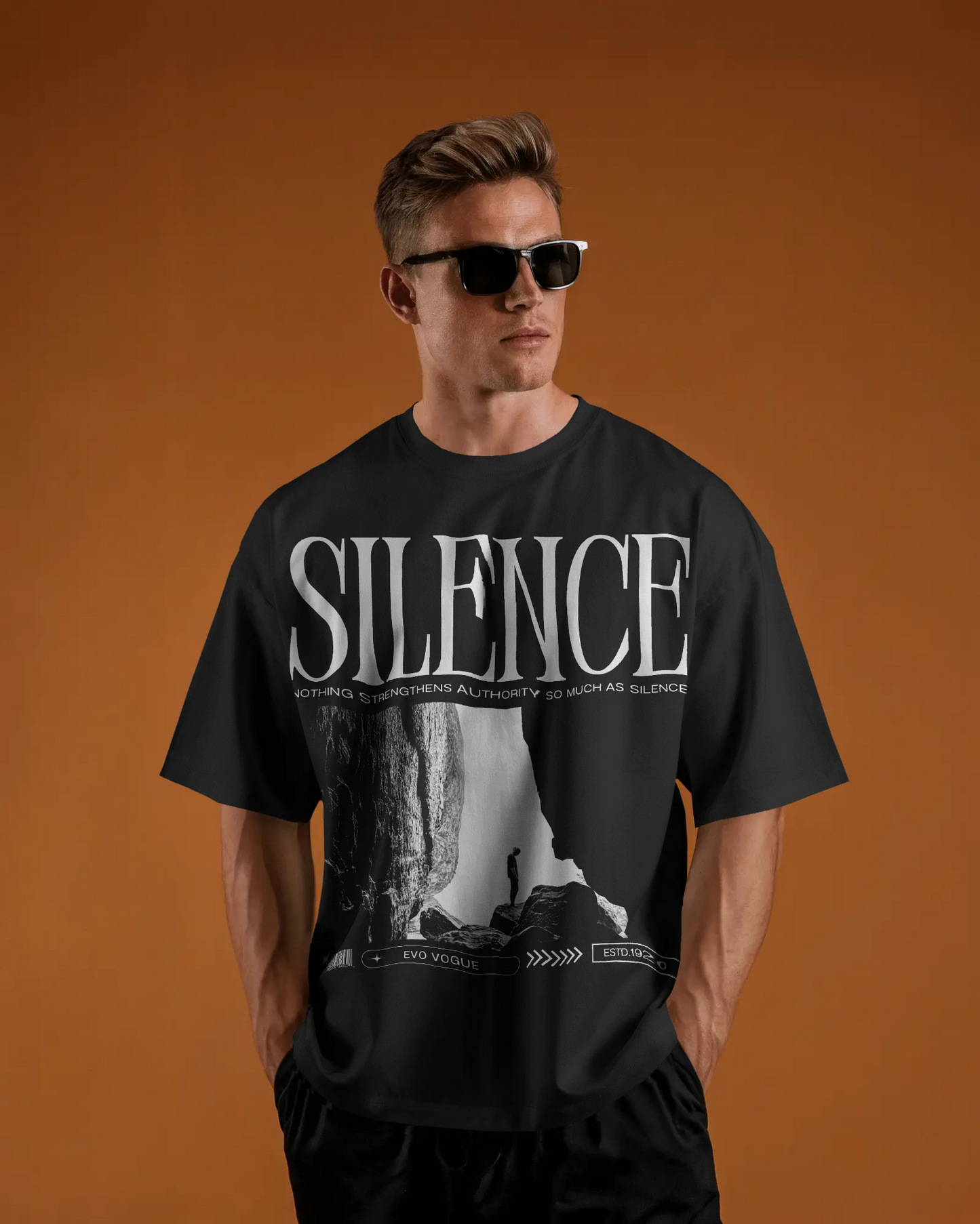 Silence – Oversized Minimalist T-Shirt