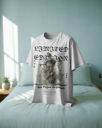 Evo Vogue “Belle Époque Muse” Double-Sided Printed Oversized Tee – Limited Edition | 100% Pure Imported Premium Cotton