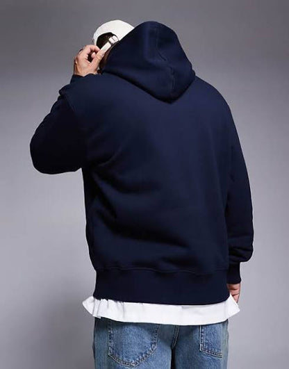 Classic & Comfortable Oversized Navy Blue Hoodie - Premium Winter Essential