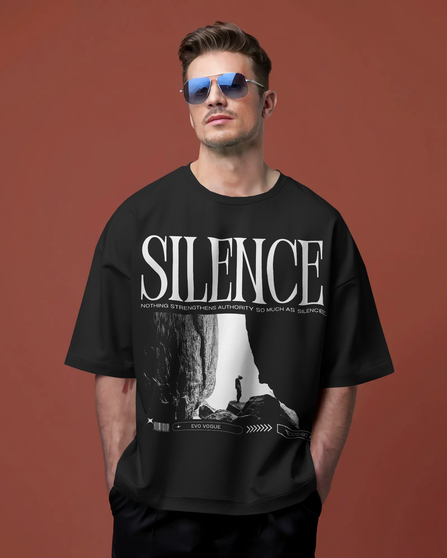 Silence – Oversized Minimalist T-Shirt