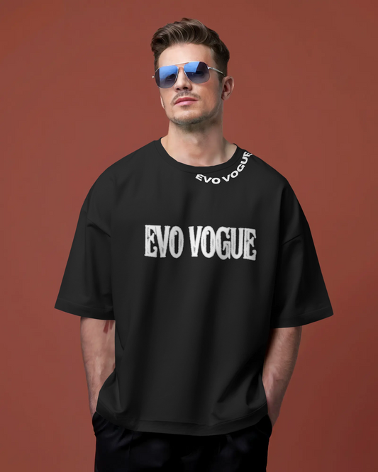 Classic Black Signature Oversized T-Shirt by Evo Vogue