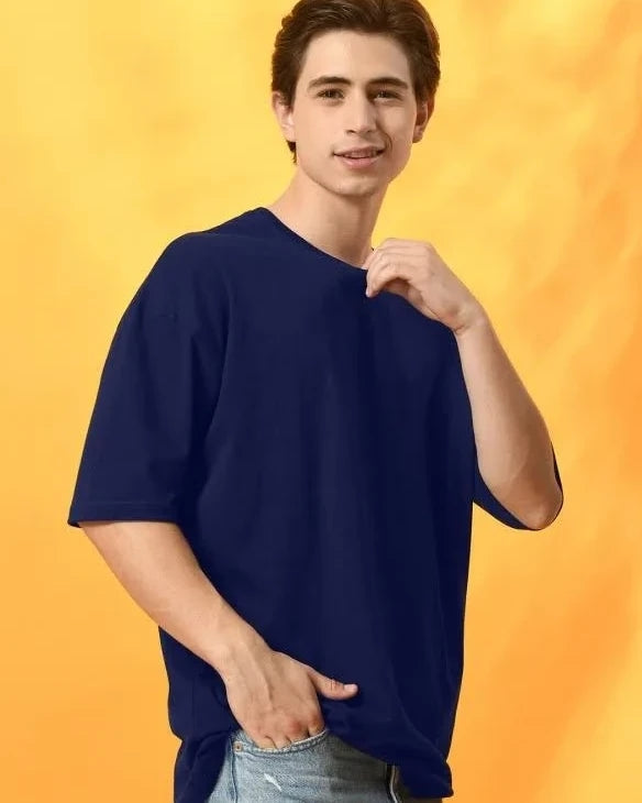 Evo Vogue Premium Oversized T-Shirt | Navy Blue | 100% Cotton Unisex Streetwear