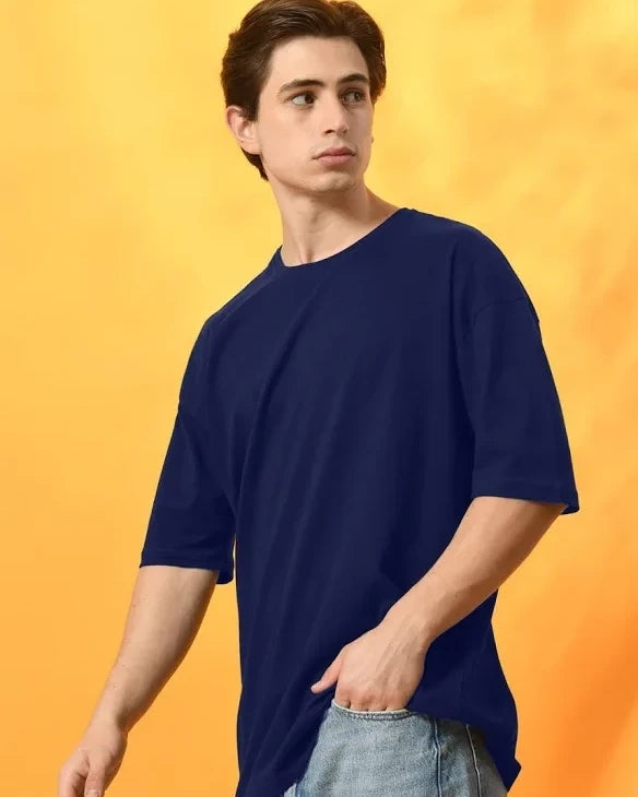 Evo Vogue Premium Oversized T-Shirt | Navy Blue | 100% Cotton Unisex Streetwear