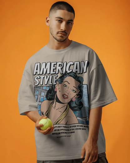 American Style Oversized Graphic T-Shirt – Evo Vogue Worldwide Edition