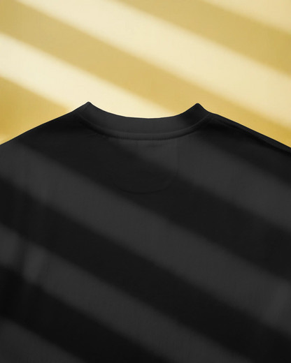 Classic Black Signature Oversized T-Shirt by Evo Vogue