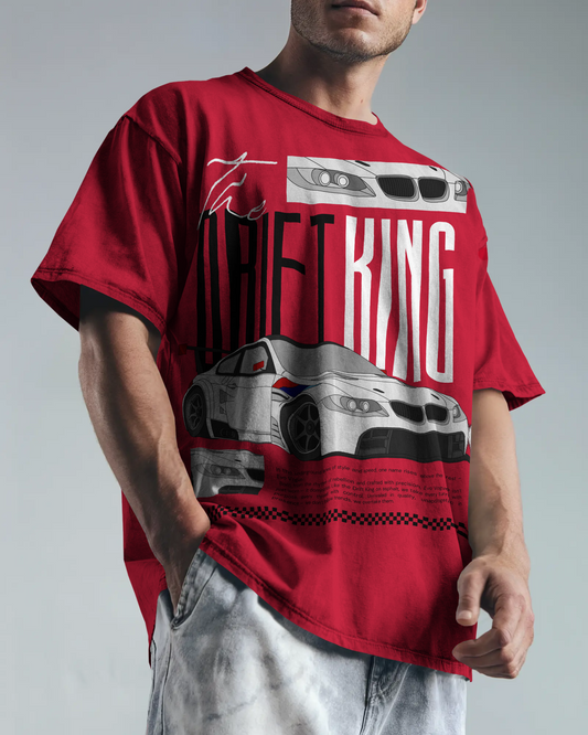 The Drift King Oversized Racing Graphic T-Shirt – Evo Vogue Motorsport Edition