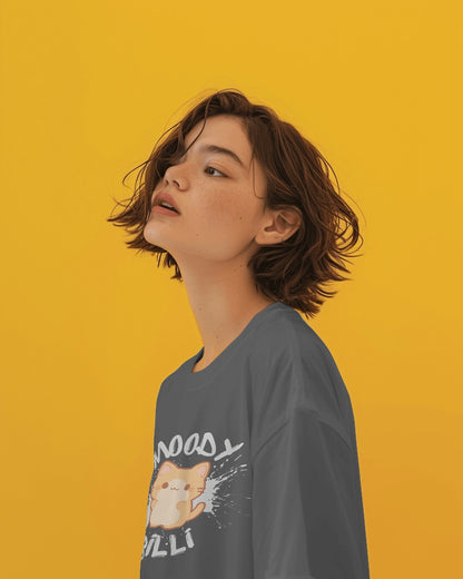 Purrfectly Moody: "Moody Billi" Oversized T-Shirt
